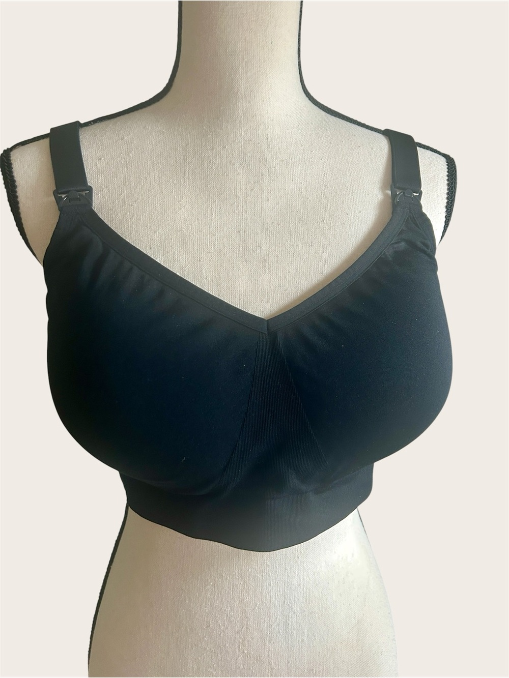 Auden Seamless Bralette Nursing Lightly Lined Black size XXL